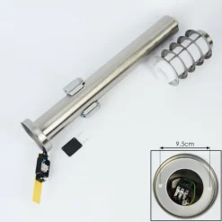 Borne lumineuse Tunes Nickel mat, 1 lumière