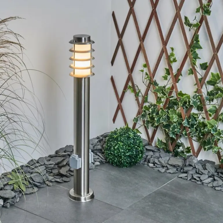 Borne lumineuse Tunes Nickel mat, 1 lumière