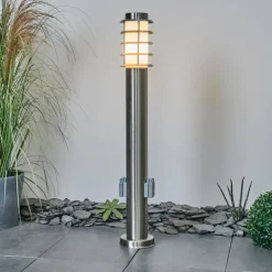 Borne lumineuse Tunes Nickel mat, 1 lumière