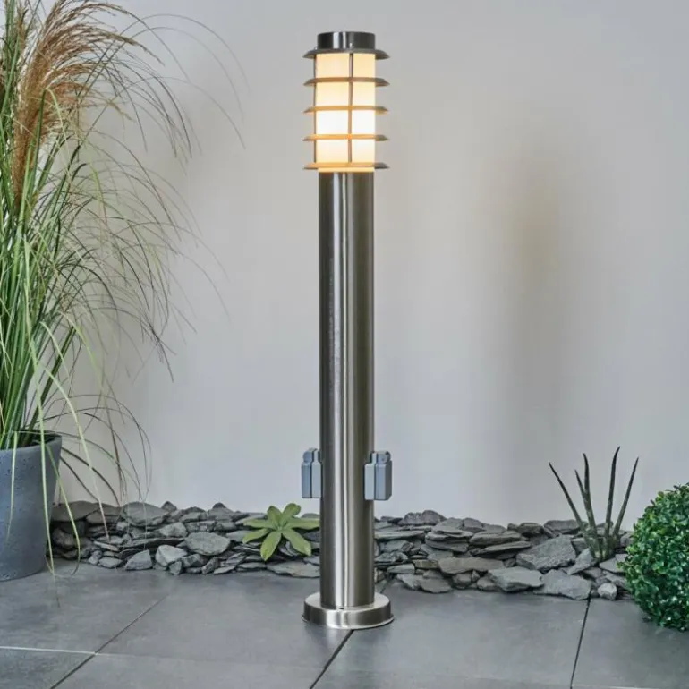 Borne lumineuse Tunes Nickel mat, 1 lumière