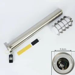 Borne lumineuse Tunes Nickel mat, 1 lumière