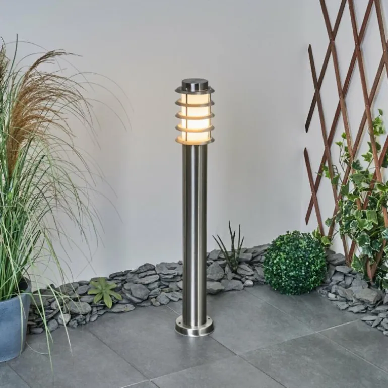 Borne lumineuse Tunes Nickel mat, 1 lumière