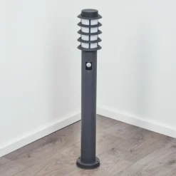 Borne lumineuse Tunes Nickel mat, 1 lumière, Détecteur de mouvement