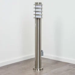 Borne lumineuse Tunes Nickel mat, 1 lumière, Détecteur de mouvement