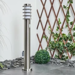 Borne lumineuse Tunes Nickel mat, 1 lumière, Détecteur de mouvement