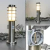 Borne lumineuse Tunes Nickel mat, 1 lumière, Détecteur de mouvement