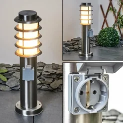 Borne lumineuse Tunes Nickel mat, 1 lumière