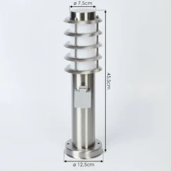 Borne lumineuse Tunes Nickel mat, 1 lumière