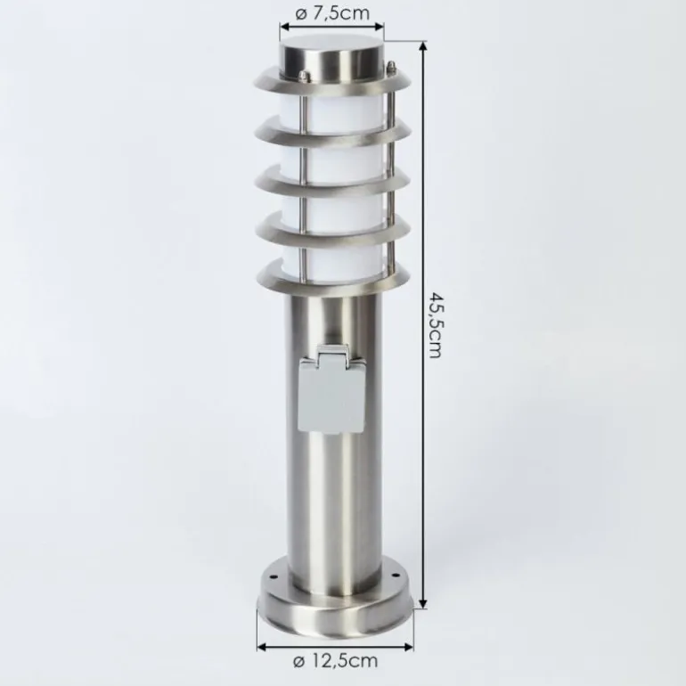 Borne lumineuse Tunes Nickel mat, 1 lumière