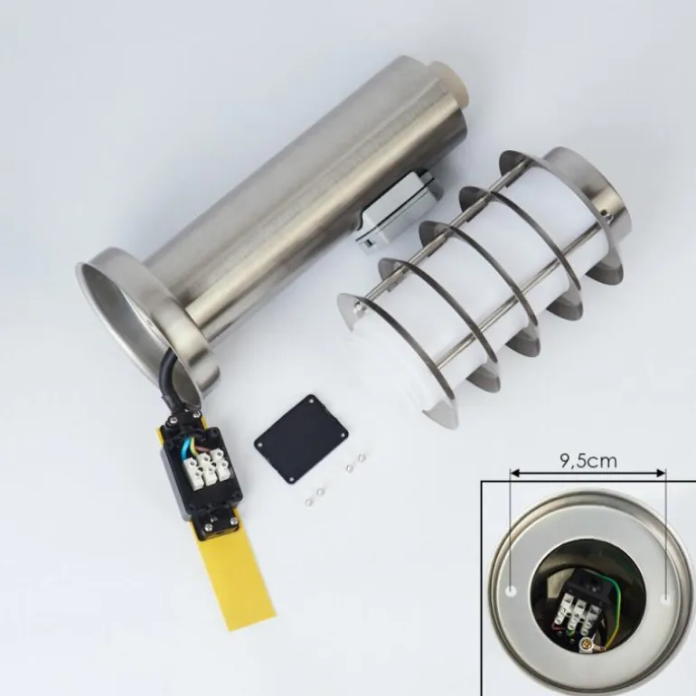 Borne lumineuse Tunes Nickel mat, 1 lumière
