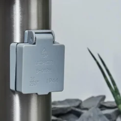 Borne lumineuse Tunes Nickel mat, 1 lumière