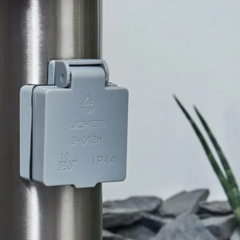 Borne lumineuse Tunes Nickel mat, 1 lumière