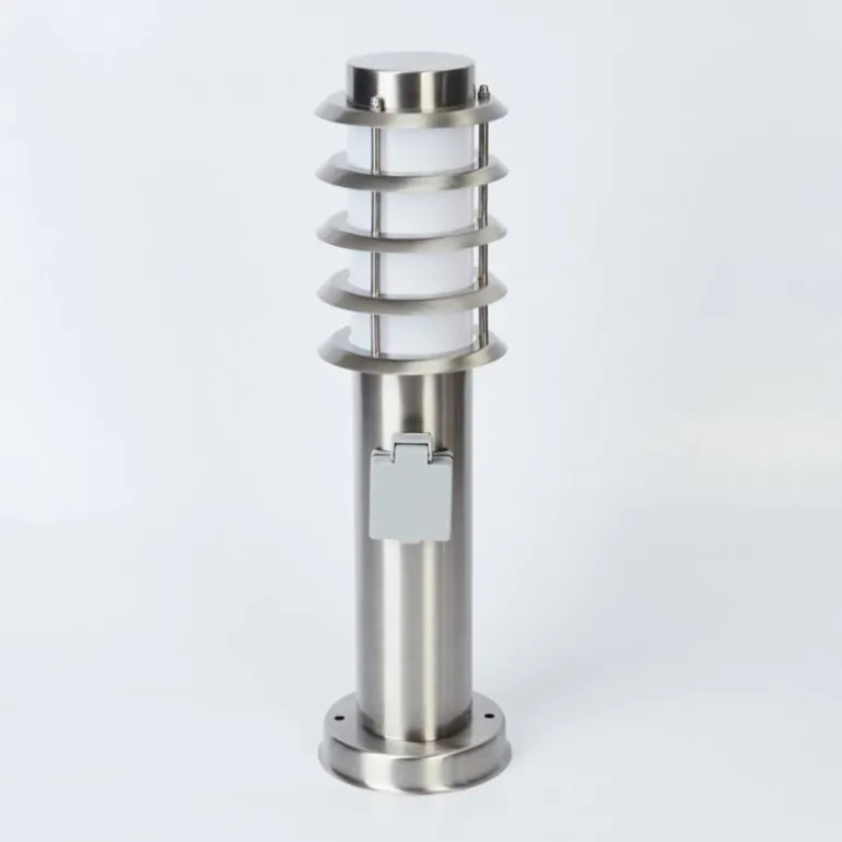 Borne lumineuse Tunes Nickel mat, 1 lumière