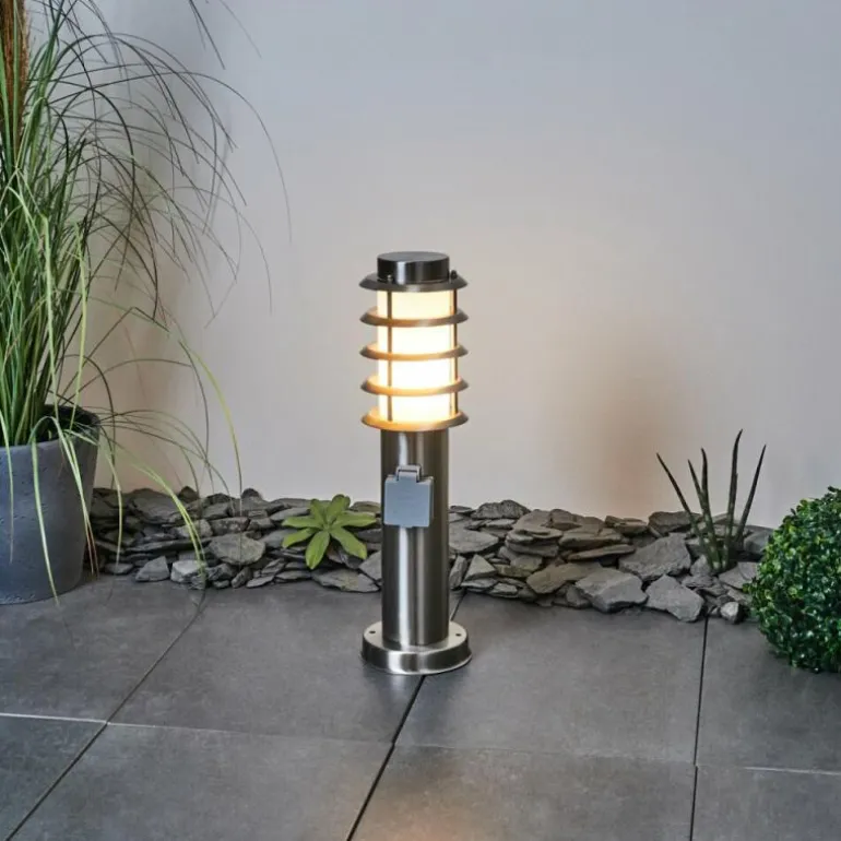 Borne lumineuse Tunes Nickel mat, 1 lumière