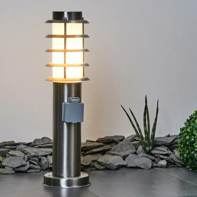 Borne lumineuse Tunes Nickel mat, 1 lumière