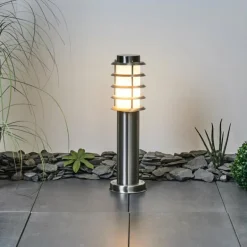 Borne lumineuse Tunes Nickel mat, 1 lumière