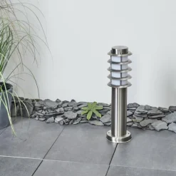Borne lumineuse Tunes Nickel mat, 1 lumière