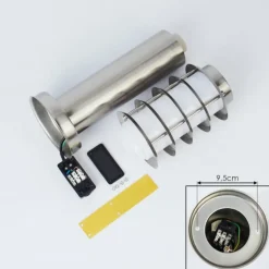 Borne lumineuse Tunes Nickel mat, 1 lumière