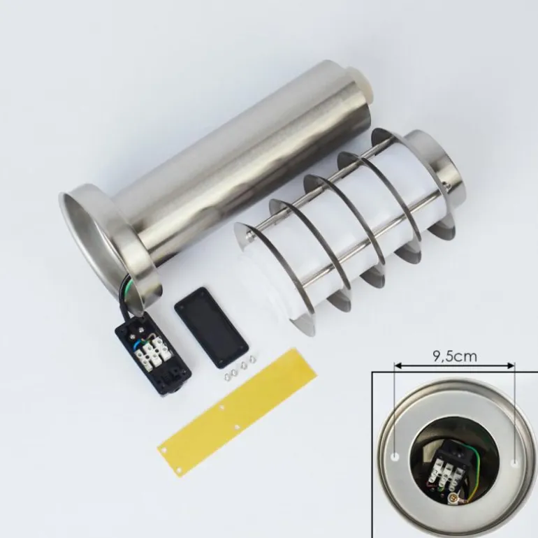 Borne lumineuse Tunes Nickel mat, 1 lumière