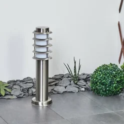Borne lumineuse Tunes Nickel mat, 1 lumière
