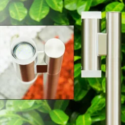 Borne lumineuse Vero Acier inoxydable, 2 lumières