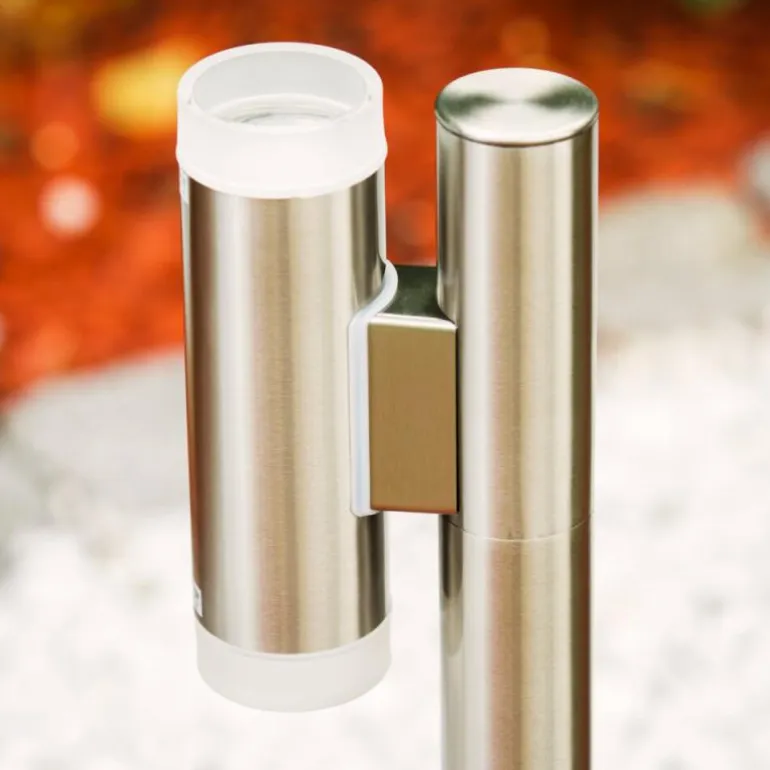 Borne lumineuse Vero Acier inoxydable, 2 lumières