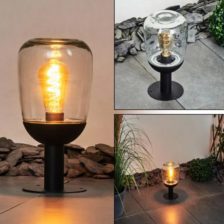 Borne lumineuse Ystheim Noir, 1 lumière