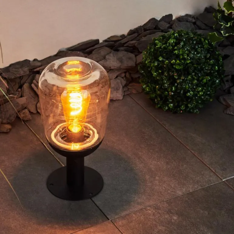 Borne lumineuse Ystheim Noir, 1 lumière
