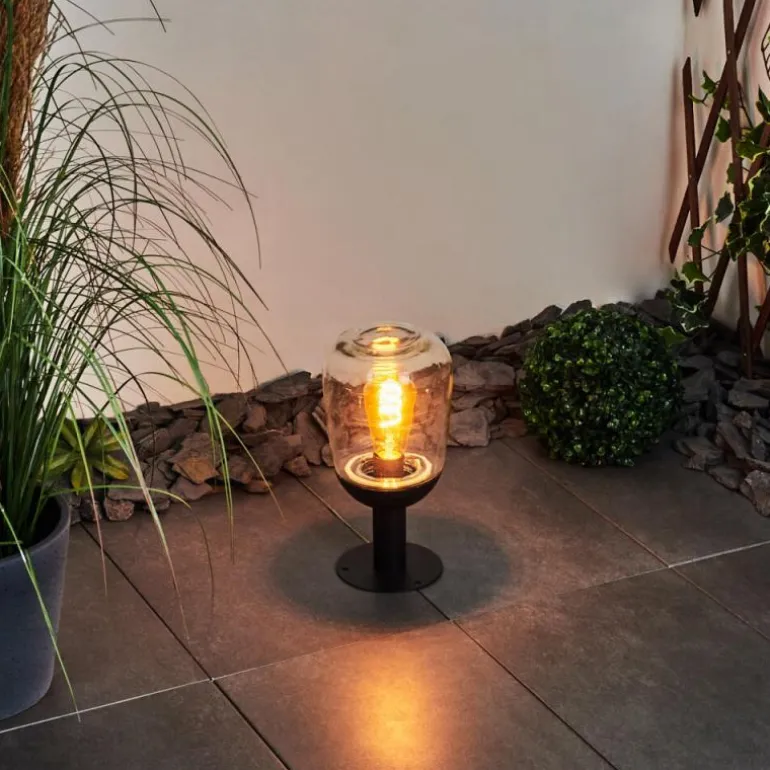 Borne lumineuse Ystheim Noir, 1 lumière