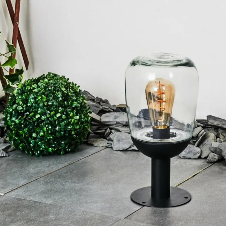 Borne lumineuse Ystheim Noir, 1 lumière