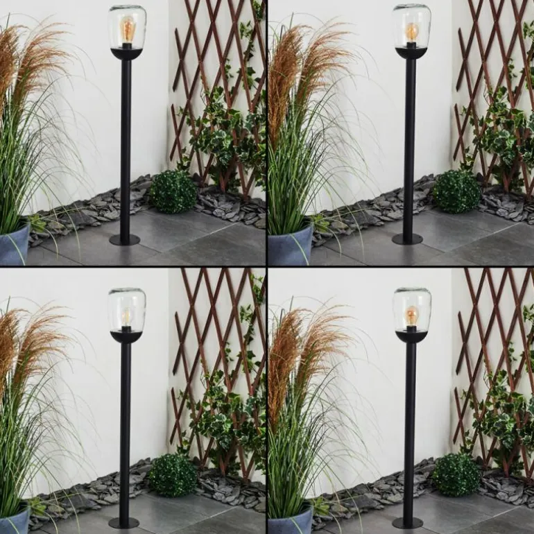 Borne lumineuse Ystheim Noir, 1 lumière