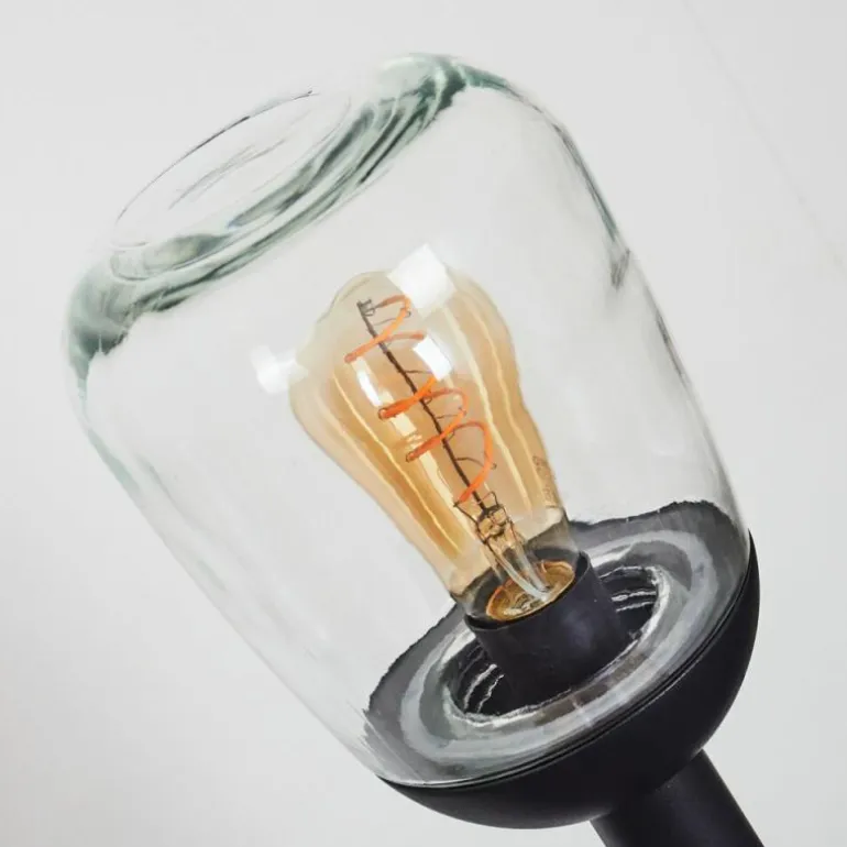 Borne lumineuse Ystheim Noir, 1 lumière