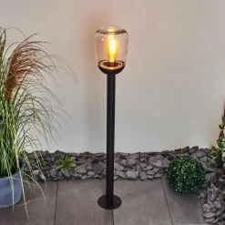 Borne lumineuse Ystheim Noir, 1 lumière
