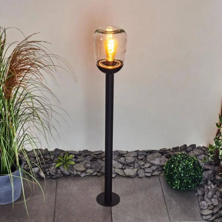 Borne lumineuse Ystheim Noir, 1 lumière
