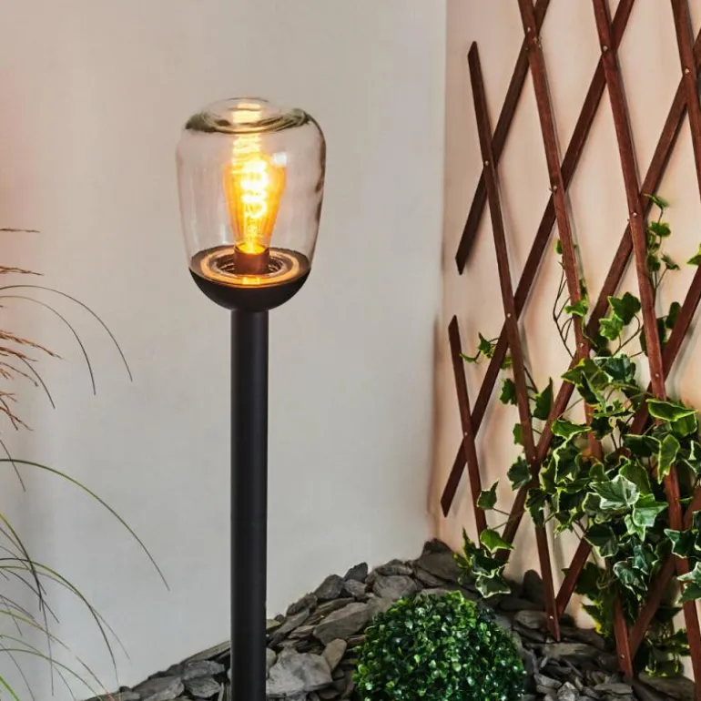 Borne lumineuse Ystheim Noir, 1 lumière