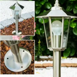 Borne Moskau Acier inoxydable, 1 lumière