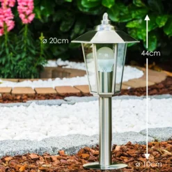 Borne Moskau Acier inoxydable, 1 lumière