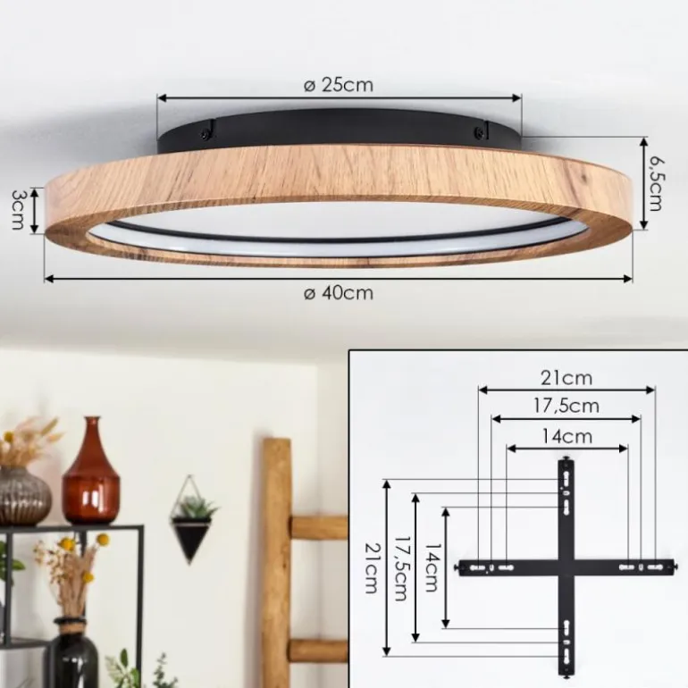 Bosatorp Plafonnier LED Noir, 1 lumière, Télécommandes