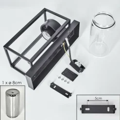 Boucinho Lampe murale d´extérieur Noir, 1 lumière