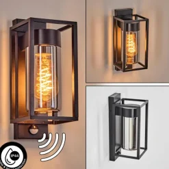 Boucinho Lampe murale d´extérieur Noir, 1 lumière, Détecteur de mouvement
