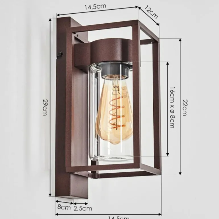 Boucinho Lampe murale d´extérieur Rouille, 1 lumière