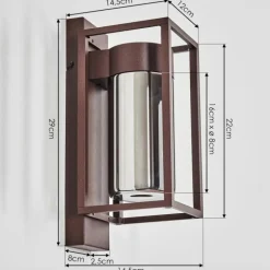 Boucinho Lampe murale d´extérieur Rouille, 1 lumière