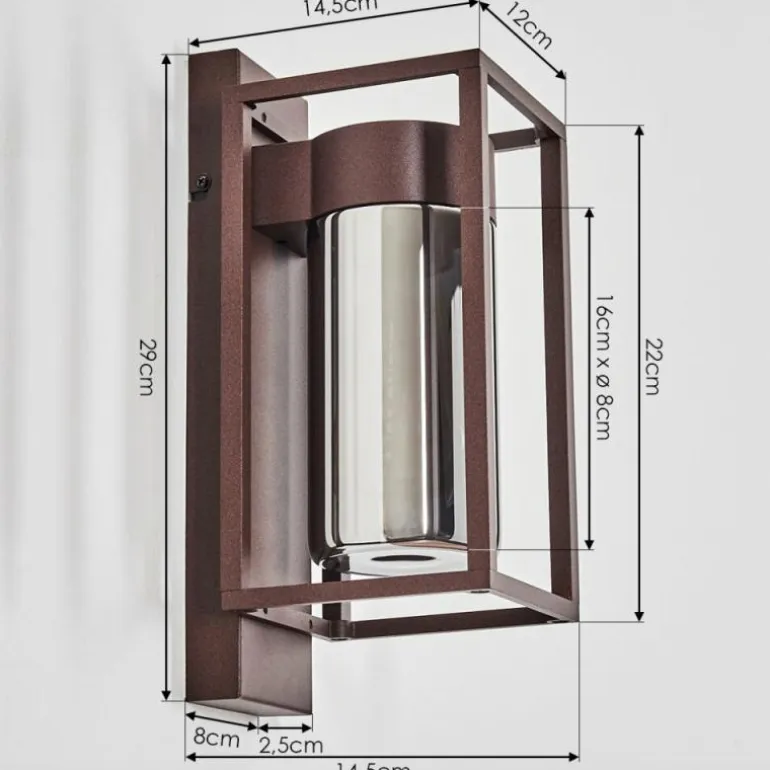 Boucinho Lampe murale d´extérieur Rouille, 1 lumière