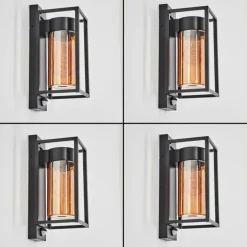 Boucinho Lampe murale d´extérieur Noir, 1 lumière, Détecteur de mouvement