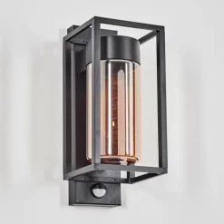 Boucinho Lampe murale d´extérieur Noir, 1 lumière, Détecteur de mouvement