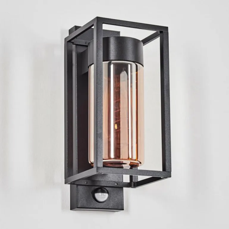 Boucinho Lampe murale d´extérieur Noir, 1 lumière, Détecteur de mouvement