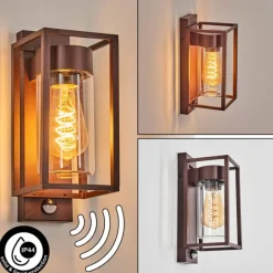 Boucinho Lampe murale d´extérieur Rouille, 1 lumière, Détecteur de mouvement
