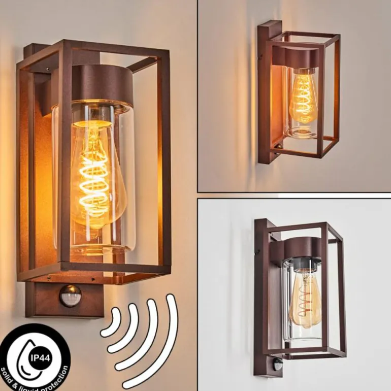 Boucinho Lampe murale d´extérieur Rouille, 1 lumière, Détecteur de mouvement