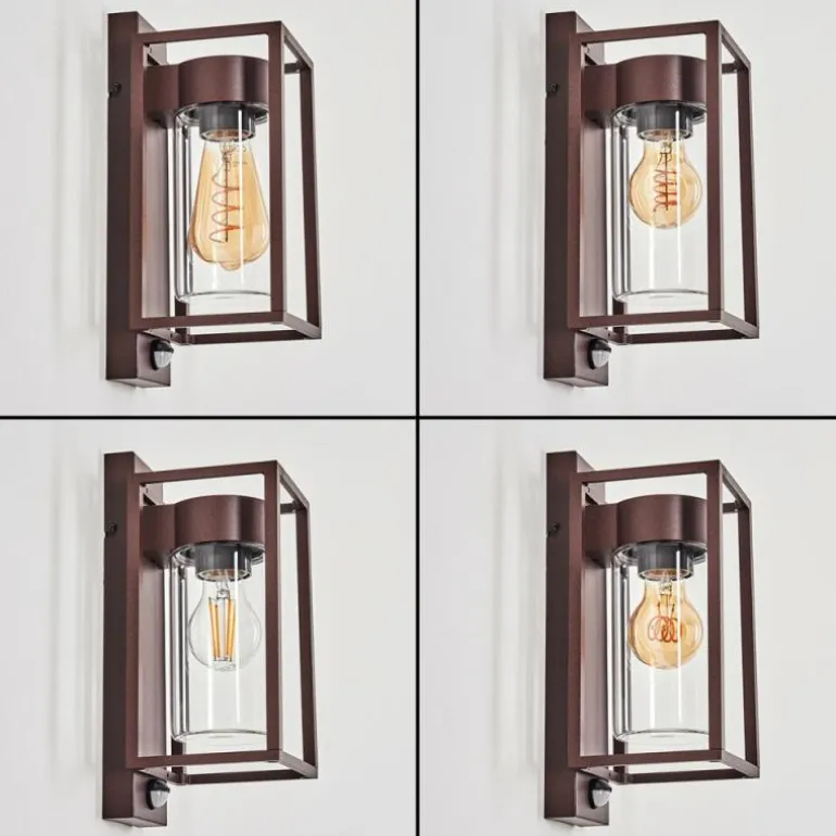 Boucinho Lampe murale d´extérieur Rouille, 1 lumière, Détecteur de mouvement