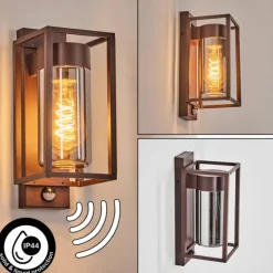 Boucinho Lampe murale d´extérieur Rouille, 1 lumière, Détecteur de mouvement